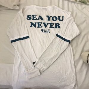 PINK Henley long sleeve “sea you never”